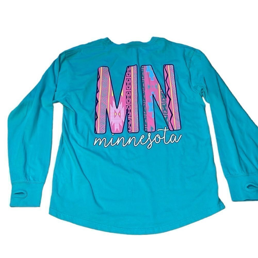 Royce Brand Minnesota T-Shirt, aqua mint, long sleeve tee, Lg